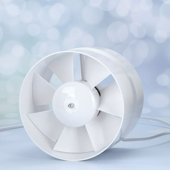 LOLIPPYY White Circular Ventilation Fan with High Efficiency Impeller for PVC Duct Bathroom and Kitchen Use