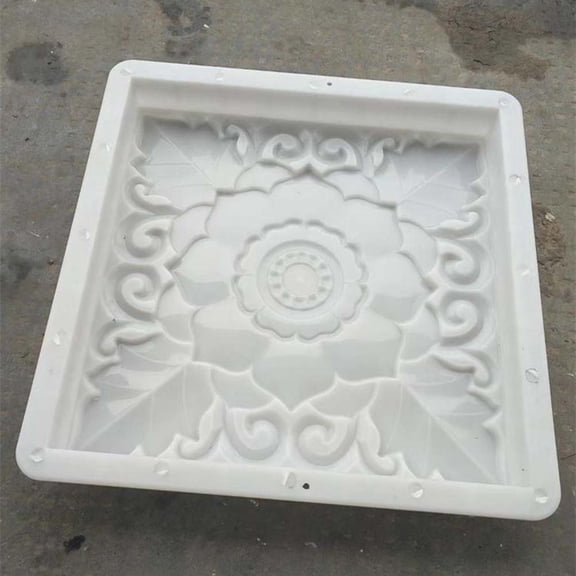 LOLIPPYY White Concrete Stepping Stone Mold for Yard Pavement Easy to Use Reusable Pavement Mold