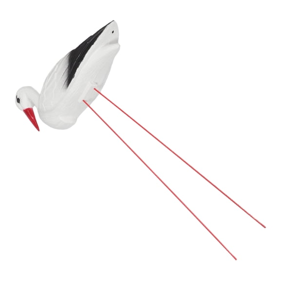 LOLIPPYY White Crane Garden Ornament with Lifelike Features and Easy Assembly for Outdoor and Indoor Spaces