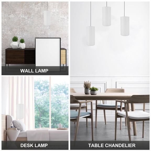 LOLIPPYY White Linen Drum Lampshade with Iron Frame for Even Light Diffusion, Ideal Home Lighting Decor