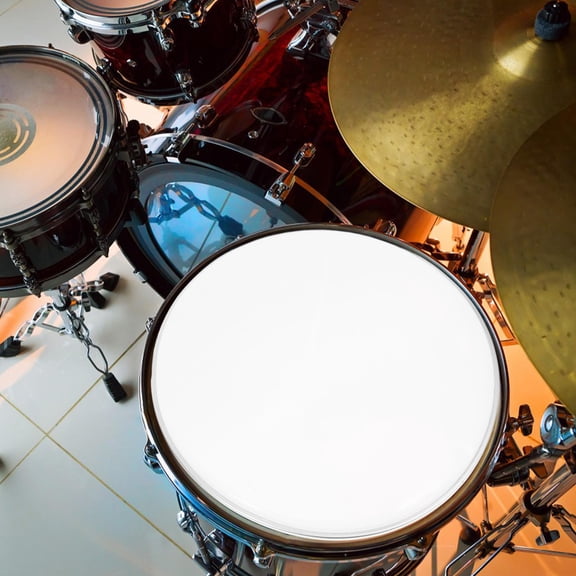 LOLIPPYY Fine Workmanship White Drum Skin - Polyester PVC, Suitable for Jazz Drums