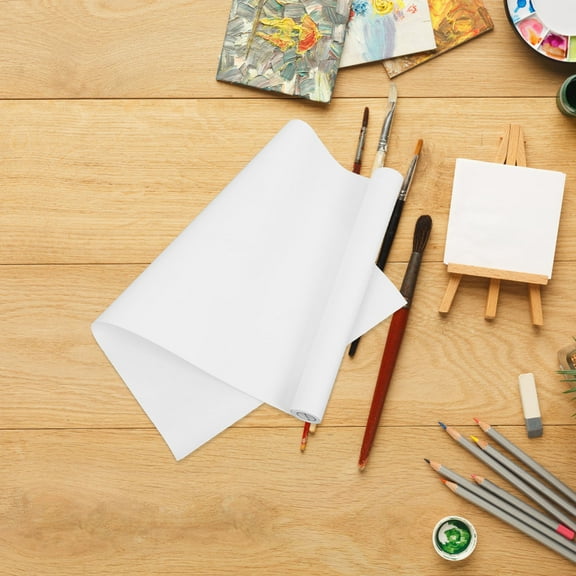 LOLIPPYY White Easel Paper Roll for Painting and Drawing Soft Texture Suitable for Watercolor and Oil