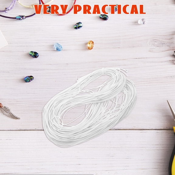LOLIPPYY White Elastic Thread for Jewelry Making Stretchy String for Bracelet Crafts