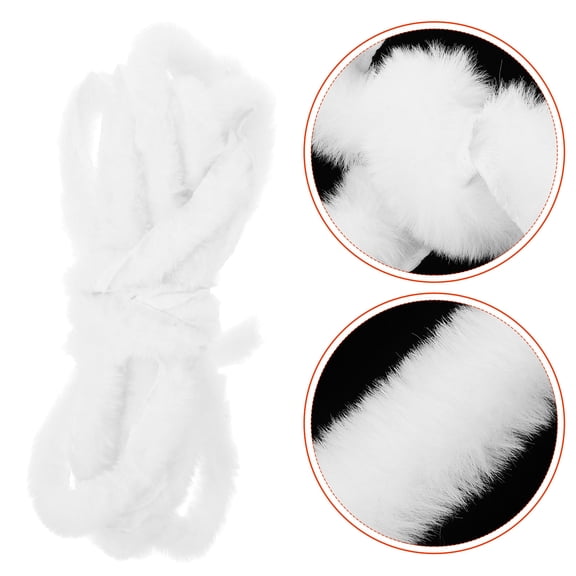 LOLIPPYY White Faux Trim for Clothes and Hats Soft Polyester Ribbon for Decorative Sewing