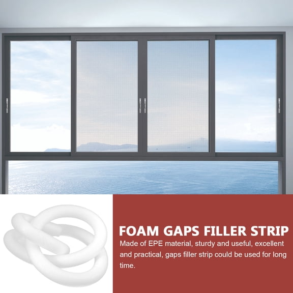 LOLIPPYY White Flexible Foam Backer Rod 3 4 Inch Gap Filler Strip for Concrete Crack Caulking and Door Sealing