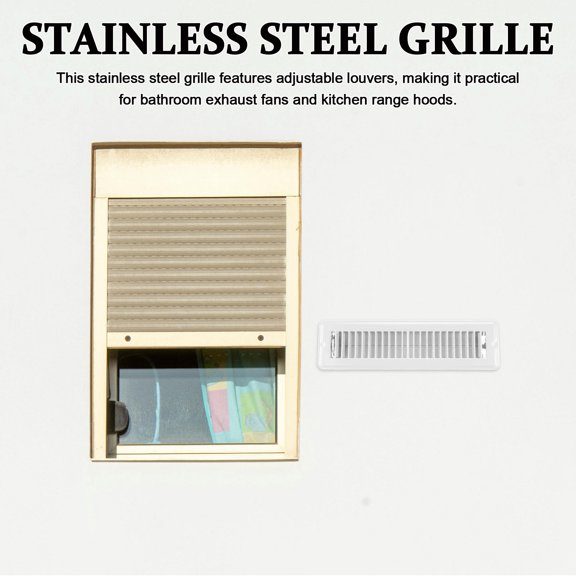 LOLIPPYY White Floor Register Vent Cover for Floor with Sturdy Metal Build and Easy Airflow Control