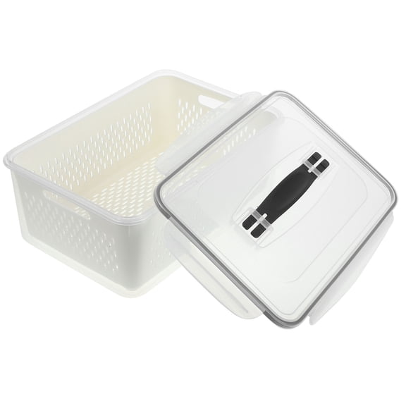 LOLIPPYY Refrigerator Organizer Bin White Fruit Storage Container to Keep Fresh