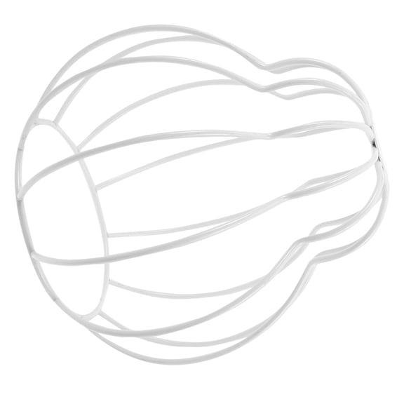 LOLIPPYY White Industrial Style Metal Light Bulb Cage with Vintage Hollow Wire Shade for Pendant Lamps