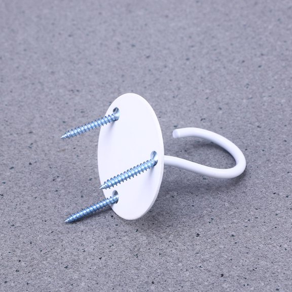 LOLIPPYY White Iron Overhead Hooks for Cabinet Floor Porch Wardrobe Lantern Net Ceiling with Small Elephant Trunk Shape