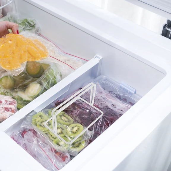 LOLIPPYY White Iron Refrigerator Shelf Separator Adjustable Fridge Organizer and Freezer Divider