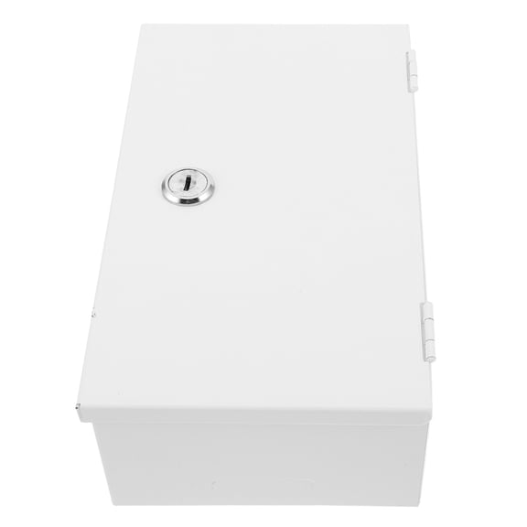 LOLIPPYY White Lockable Waterproof Electrical Box Surface Mounted 2 Gang Enclosure for Outdoor Protection