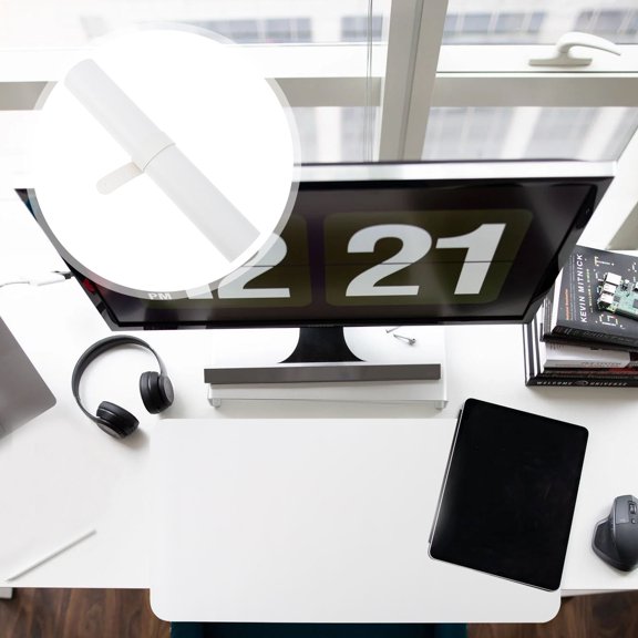 LOLIPPYY White Non- Mouse Pad for Office Desk, Ergonomic Design, Mat Protector for Work and Home Use