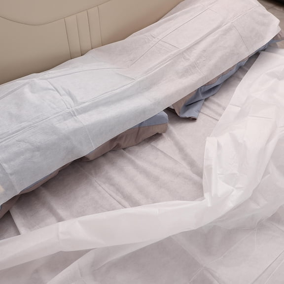 LOLIPPYY White Nonwoven Disposable Sleeping Bag Travel Sheet for Adults Ideal for Hotels Size 1pc
