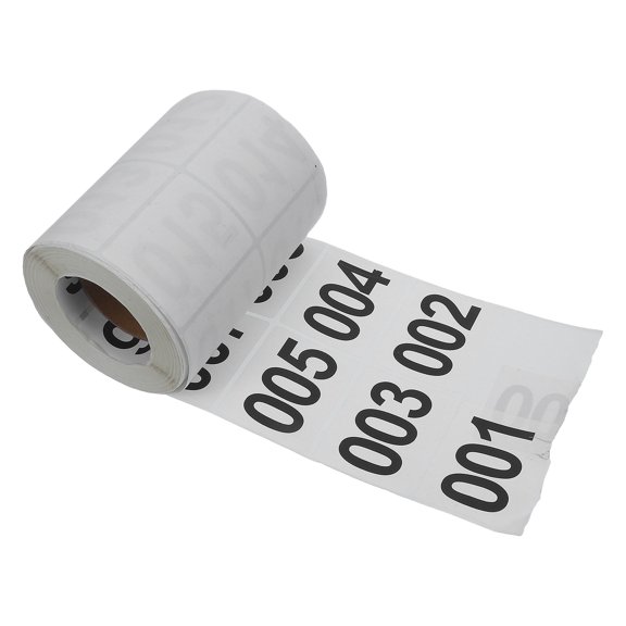 LOLIPPYY White Number Labels Roll with Strong Adhesion for Warehouse Inventory and Storage Organization