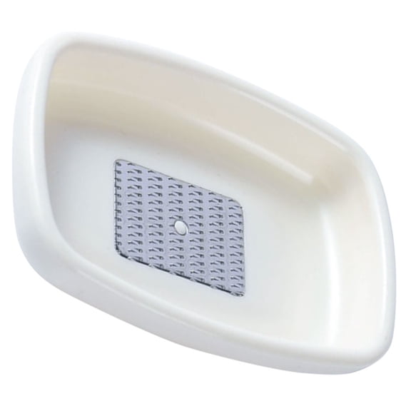LOLIPPYY White Oval Shape Stainless Steel Garlic Grater Easy and Fast for Kitchen Use