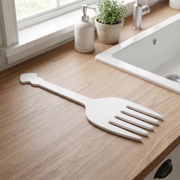 LOLIPPYY Jumbo Fork Photo Prop - White PVC Funny Prank Accessory for Cosplay and Parties