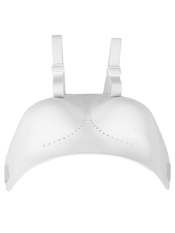 White PVC Baseball Chest Protector Lightweight Breathable Adjustable Straps for Sports Safety