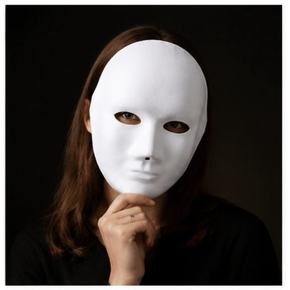 LOLIPPYY White Paper Pulp Blank Face , Paintable Masquerade Costume for , Cosplay and Party Crafts