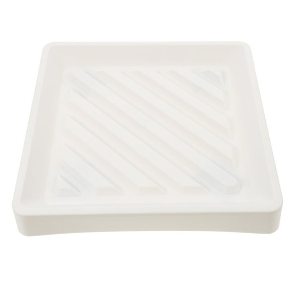 LOLIPPYY White Plant Dolly with Casters for Easy Mobility and Water Storage Heavy Duty Square Tray 12 Inch