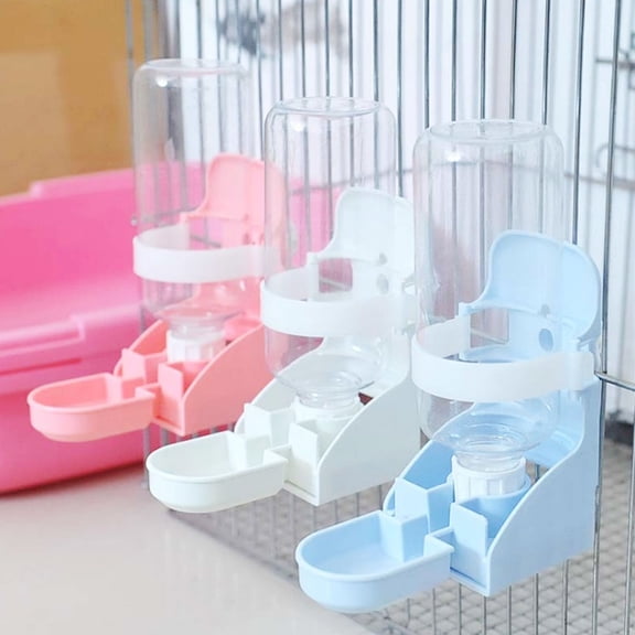 LOLIPPYY White Plastic Automatic Water Dispenser for Pets with Screw Mount Leakproof Design