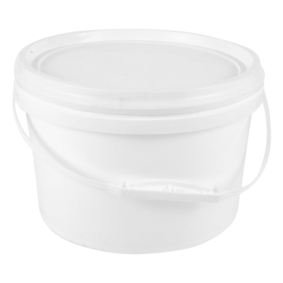 LOLIPPYY White Plastic Bucket with Tight Fitting Lid for Water Storage and Gardening