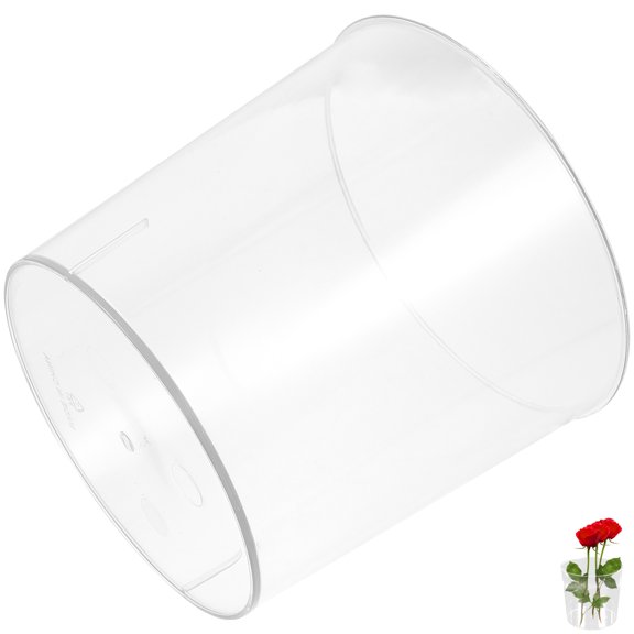 LOLIPPYY White Plastic Flower Holder Container for Decorative Floral Arrangements and Storage Display