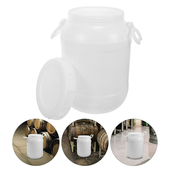 LOLIPPYY White Plastic Compost Bin for Kitchen with Odor-Proof Lid