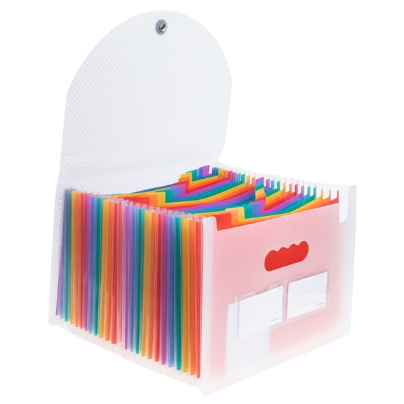 LOLIPPYY Accordion File Organizer Folder for Documents and Receipts in White Color