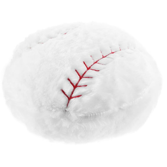 LOLIPPYY Round White Plush Baseball Pillow with Removable Cover, Soft Cushion for Comfortable Home Decoration