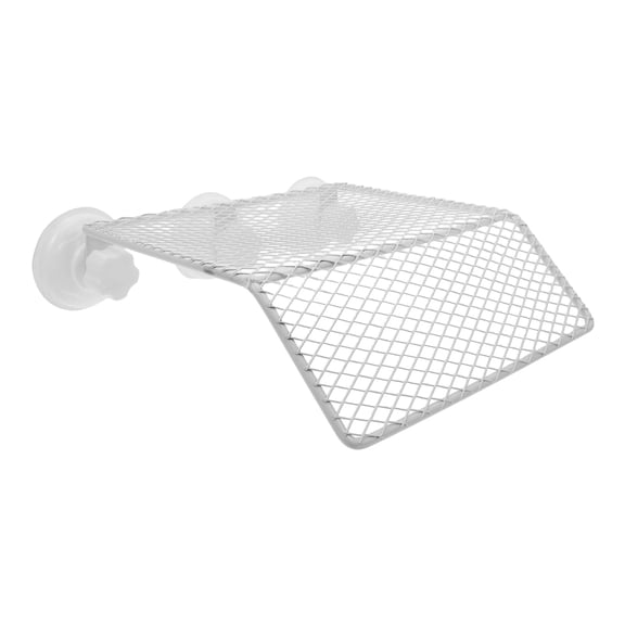 LOLIPPYY White Reptile Basking Platform with Heavy Duty Metal and Strong Suction Cups