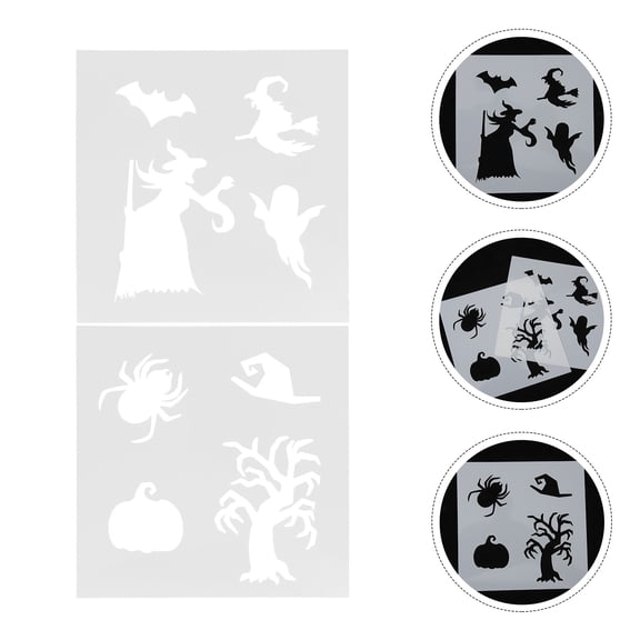 LOLIPPYY White Reusable Painting Stencil Set for Spray Paint, Wall Art, Home Decor, Craft Supplies