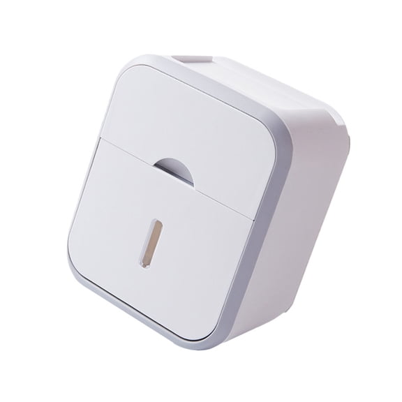 LOLIPPYY White Roll Paper Holder with Shelf Waterproof Tissue Dispenser Organizer