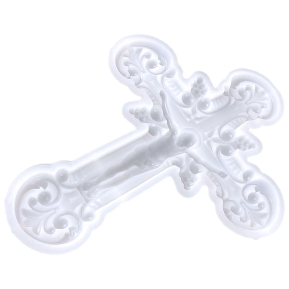 LOLIPPYY White Silicone Mold for Cross Wall Decor with Elasticity and Washable Feature