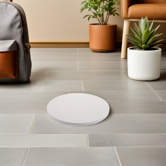 LOLIPPYY White Solid Round Wood Table Top - Rustic and Versatile for Home