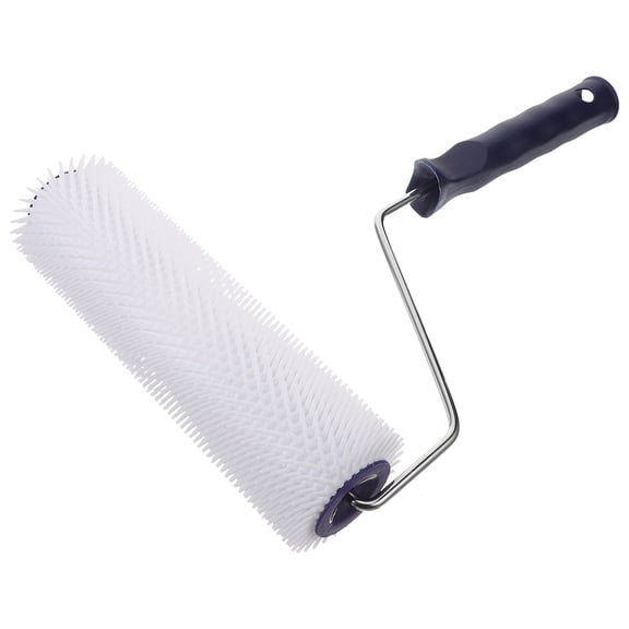 LOLIPPYY White PE Plastic Spiked Roller for Bubble Removal, Comfortable Grip, and Lightweight Design