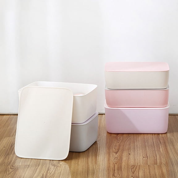 LOLIPPYY White Underwear Storage Box Plastic Stackable Organizer for Bras Socks Tidy