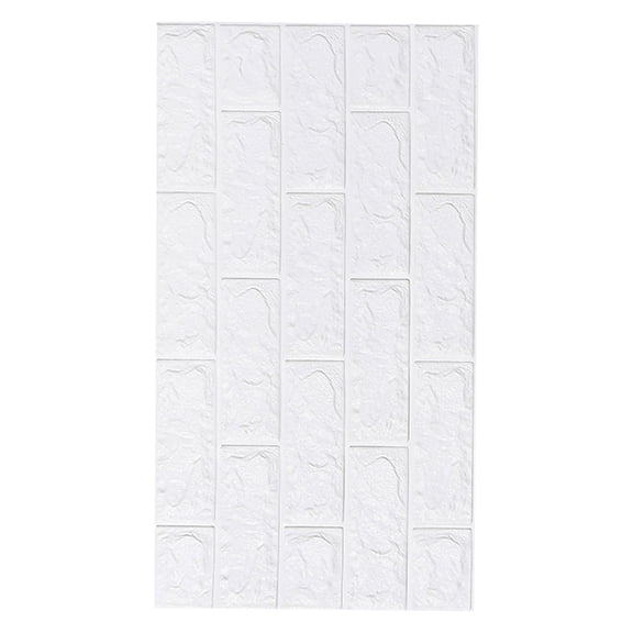 LOLIPPYY White Thickened Brick Pattern Removable Wall Tile for Noise Blocking and Heat Preservation