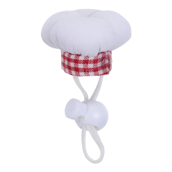 LOLIPPYY White Tiny Pet Chef Hat Adjustable Fit for Hamsters Guinea Pigs and Small Animals