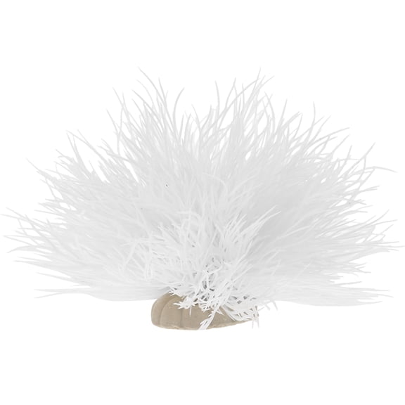 LOLIPPYY White Vibrant Fake Aquatic Plant for Fish Tank Decoration Aquarium Ornament