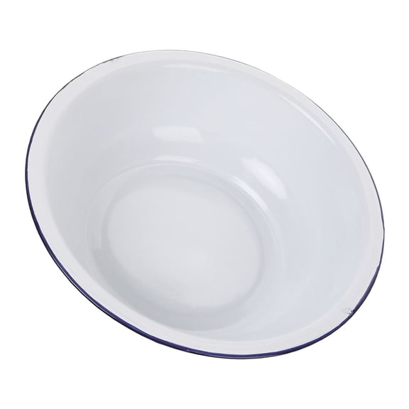 LOLIPPYY White Vintage Enamel Basin Multipurpose for Kitchen Washing Mixing and Serving