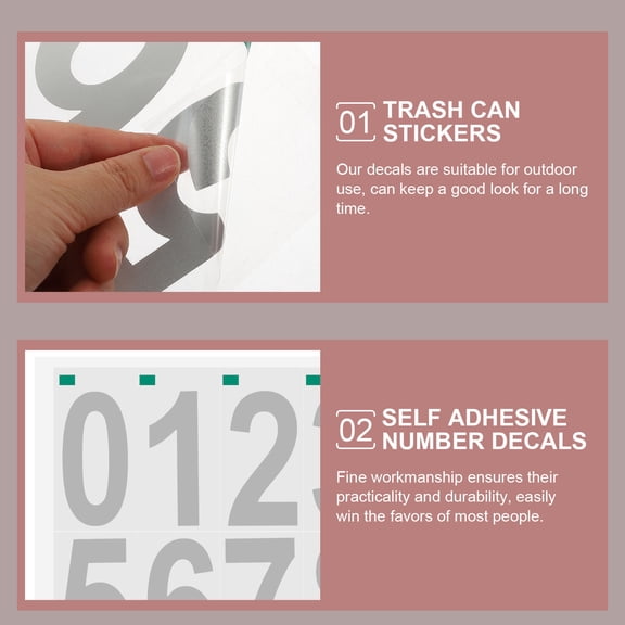 LOLIPPYY White Vinyl Number Stickers for Porch Pillars Mailbox and Window Address Signs