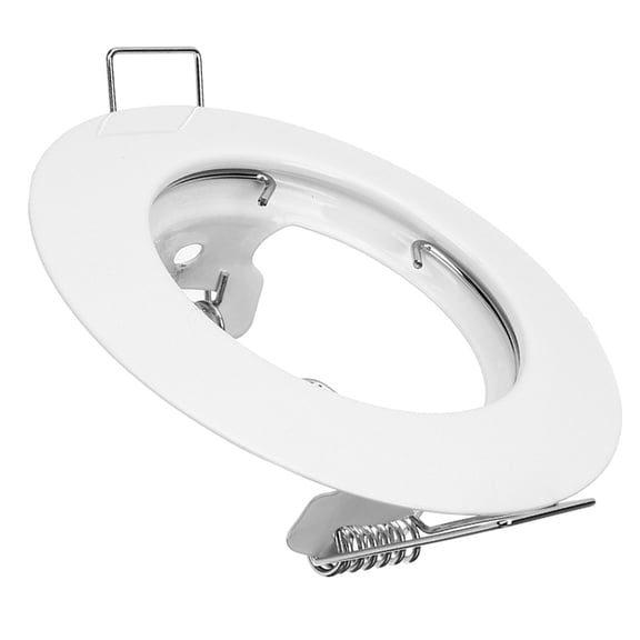 LOLIPPYY White Vinyl Recessed Trim Ring for LED Can Lights with Easy Bulb Replacement