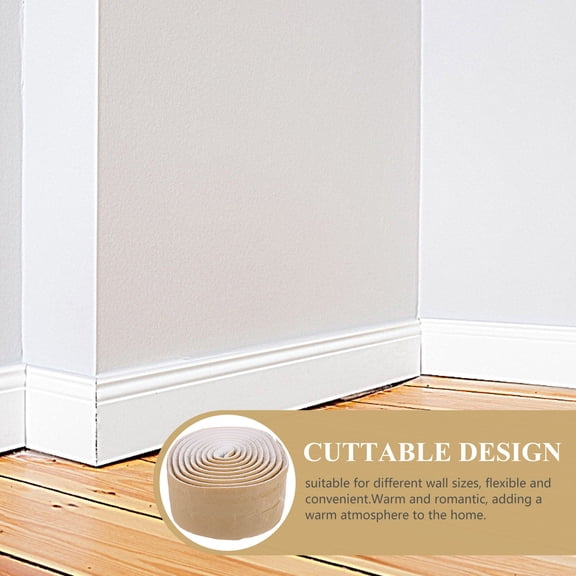 LOLIPPYY White Peel and Stick Wall Baseboard Skirting Board Trim for Decor and Wall
