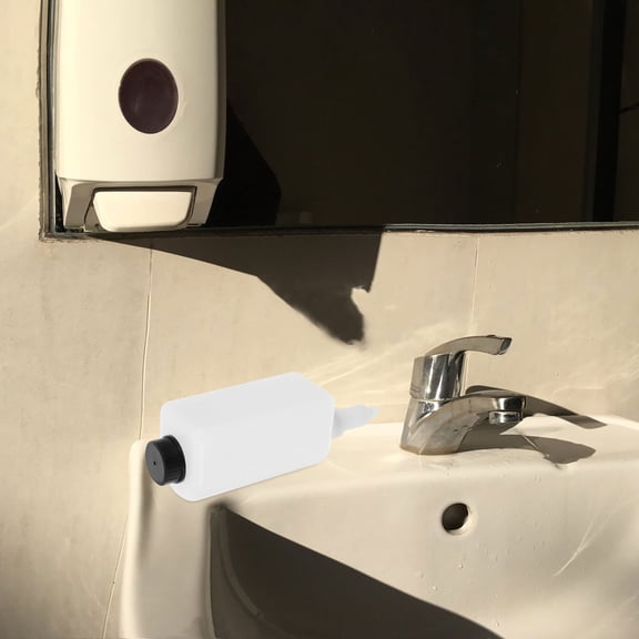 LOLIPPYY White Wall Mount Soap Dispenser for Home ABS Shower Shampoo with Precise Control 0.5 L