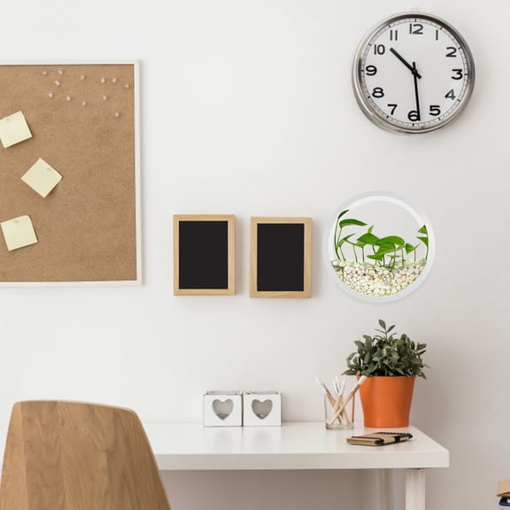 LOLIPPYY White Wall-Mounted Hydroponic Planter Vase, Minimalist Design, Easy to Install, Space-Saving 9.5 Inch