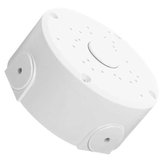 LOLIPPYY White Waterproof Electrical Box Outdoor Round Junction Box Cable Management for Security Monitor
