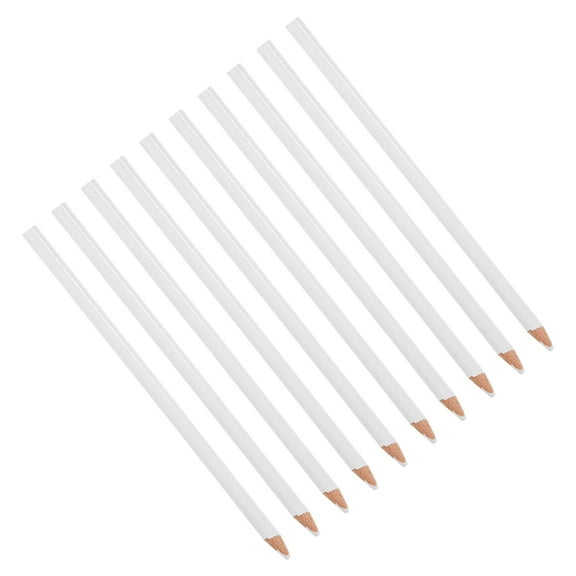 LOLIPPYY White Wax Marking Pencils for Students 10 Pack Versatile Drawing on Glass Ceramics Wood Durable
