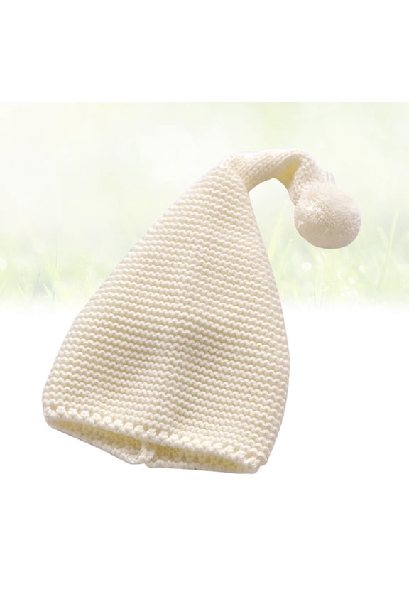 White Winter Knit Hat Soft Comfortable Beanie Hat with Cozy Stretchy Fit