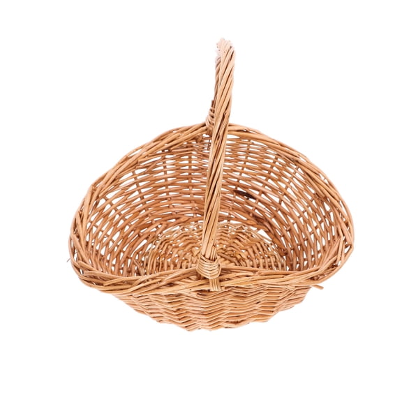LOLIPPYY Wicker Picnic Basket with Handle, Flower Garden Basket for Outdoor Picnic, Home Storage, and Decorative Organizer