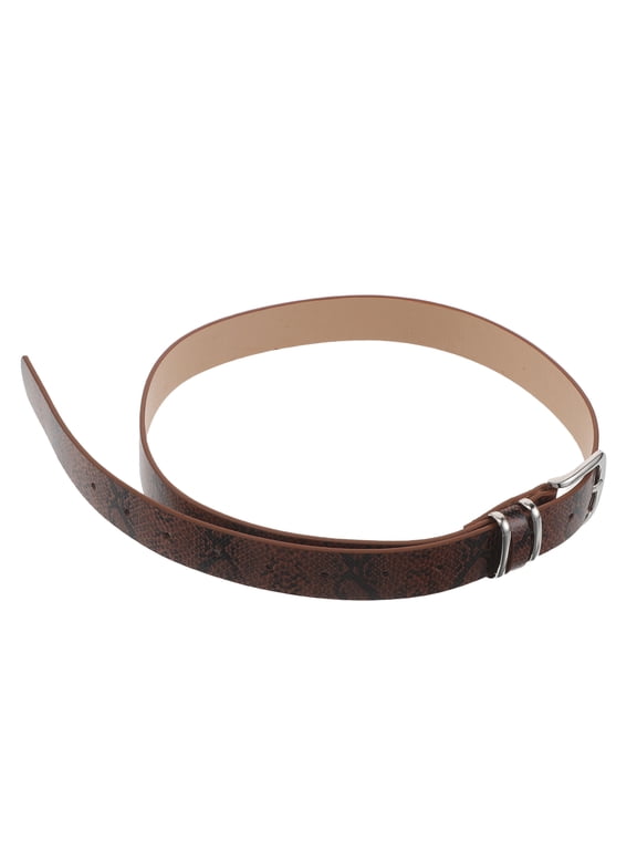 Comfortable PU Snakeskin Belt - Adjustable, Wide, and Trendy